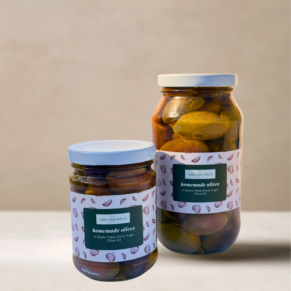 Kalamata Olives in Garlic Press