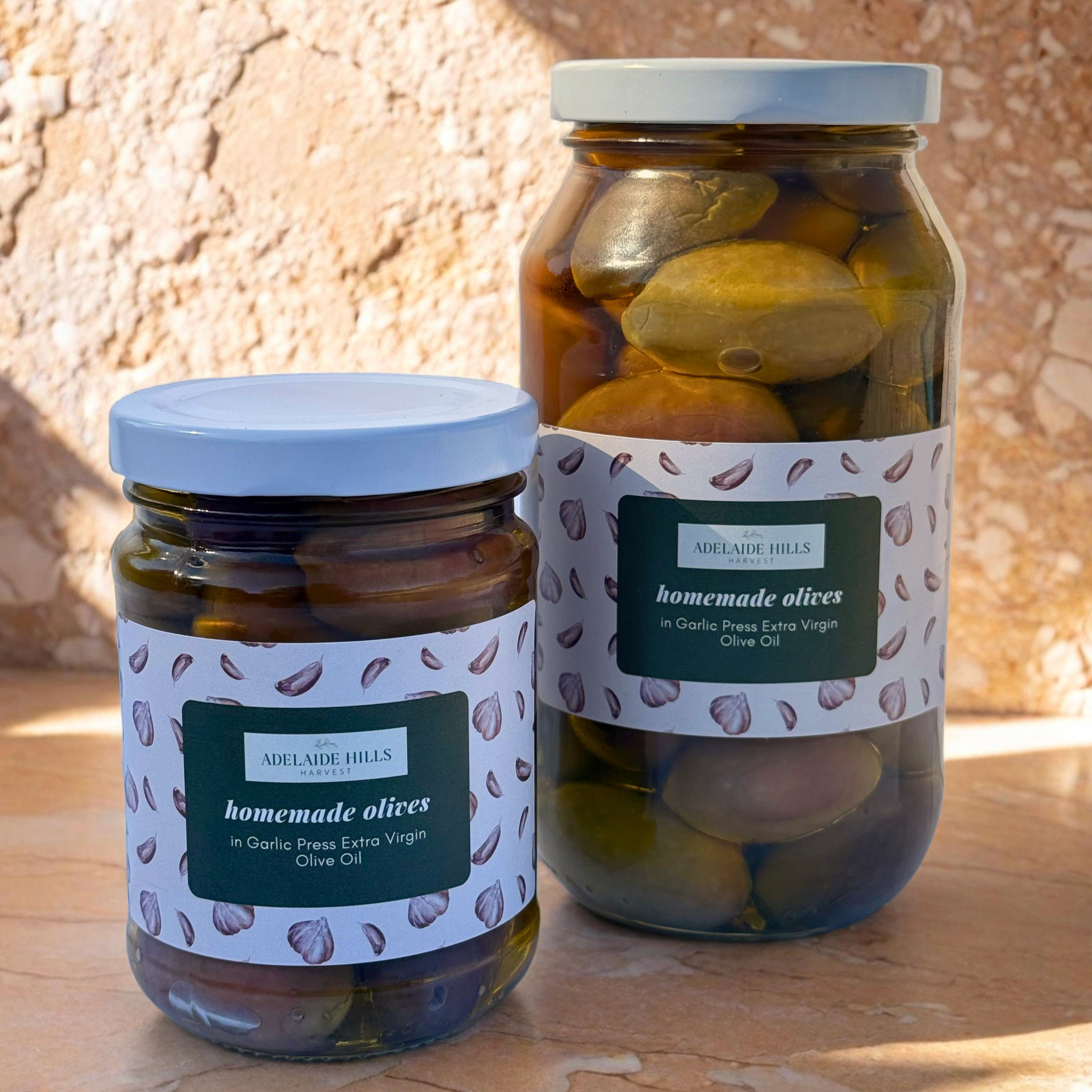 Kalamata Olives in Garlic Press