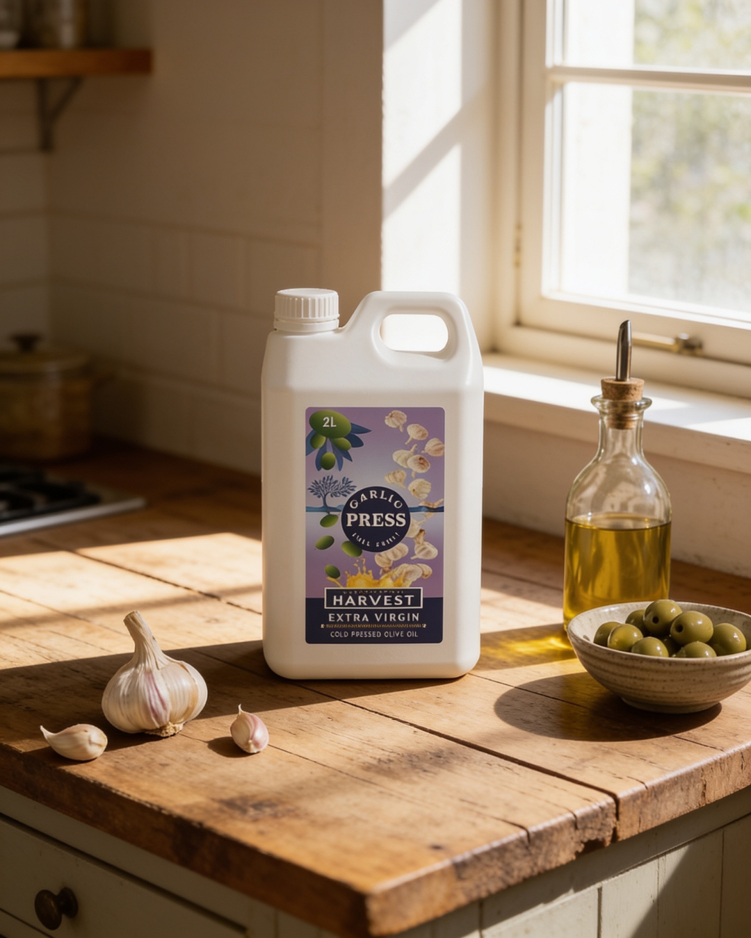 Garlic Press Olive Oil