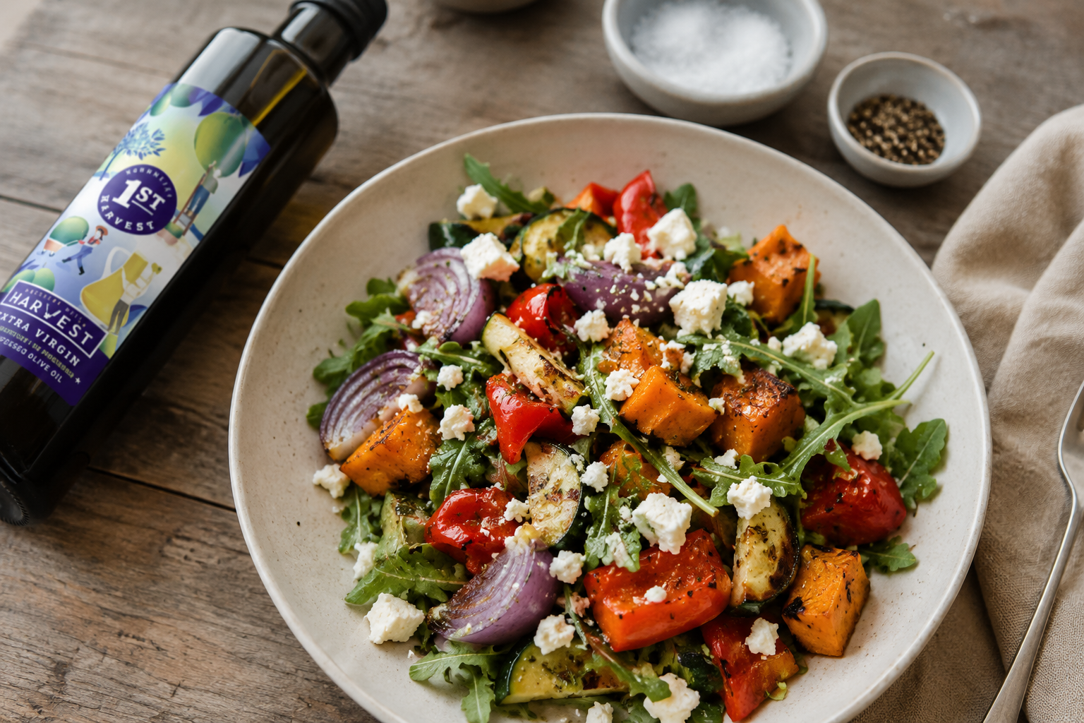 Roasted Vegetable & Feta Salad