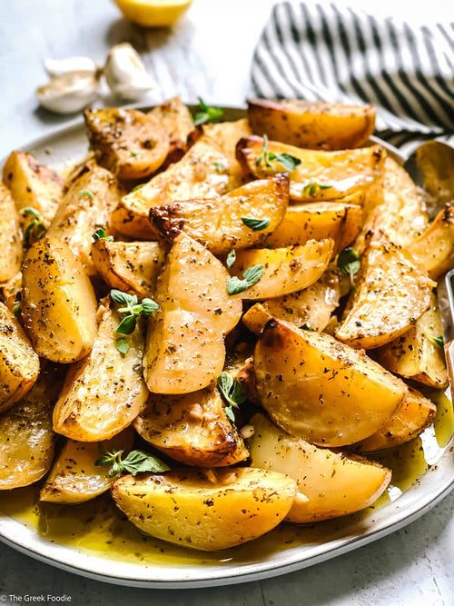 Greek Potatoes with Garlic & Oregano