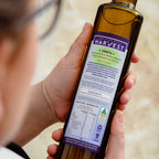 Adelaide Hills Harvest First Harvest extra virgin olive oil bottle label showing nutritional information and details