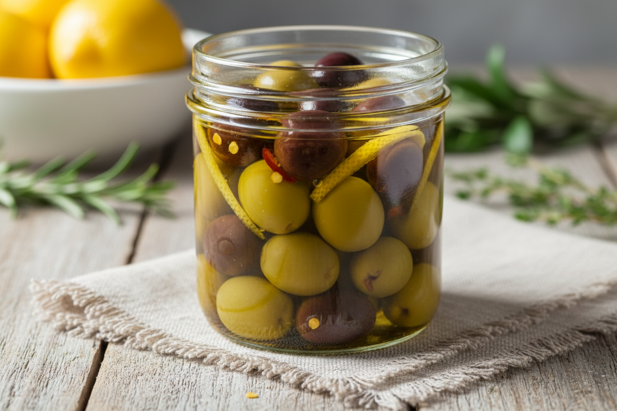 Olives in lemon oil